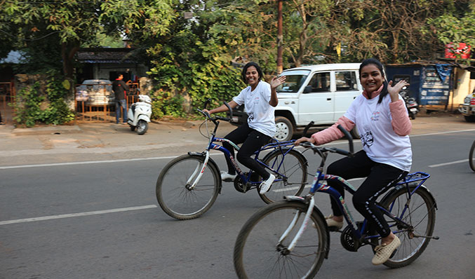 Celebrating 150th Birth Anniversary of Mahatma Gandhi, a mega cyclothon event was organized